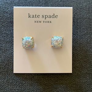 Kate Spade Square Stud Glitter OpalEarrings
